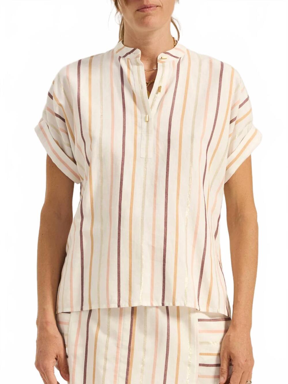 NEW ILIO NEMA daphne top in casablanca stripe
